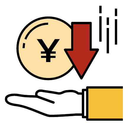 メリットのイラスト